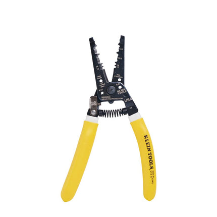 Klein Tools K1412 Wire Cutter/Wire Stripper, Dual NM Cable,Yellow/White, Strips 12 and 14 AWG Solid Wire