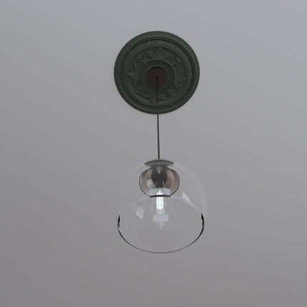 Ekena Millwork CMP16BAGHC Baltimore Thermoformed PVC Ceiling Medallion (Fits Canopies up to 6 1/2"), 16"OD, UltraCover Satin Hunt Club Green