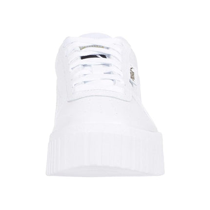 PUMA Women's Cali Wedge Sneaker, Puma White/Puma White, 10