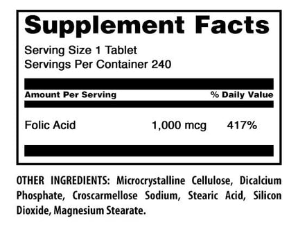 Amazing Formulas Folic Acid 5000 mcg (5 mg) 120 Tablets Supplement | Vitamin B9 | Non-GMO | Gluten Free | Made in USA