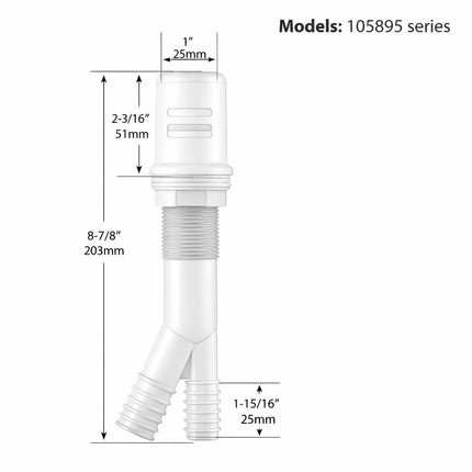 Moen 105895NL Kitchen Air Gap, Polished Nickel