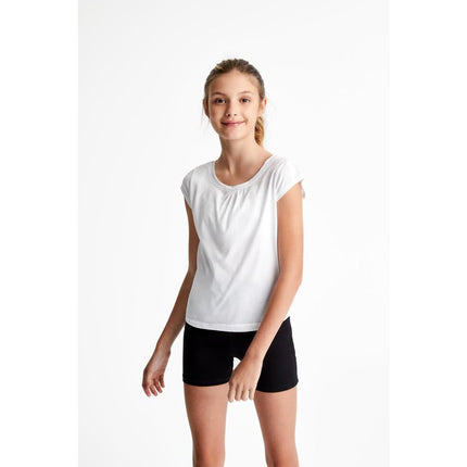 French Toast Girls' Short Sleeve Crewneck T-Shirt Tee - White - X-Large