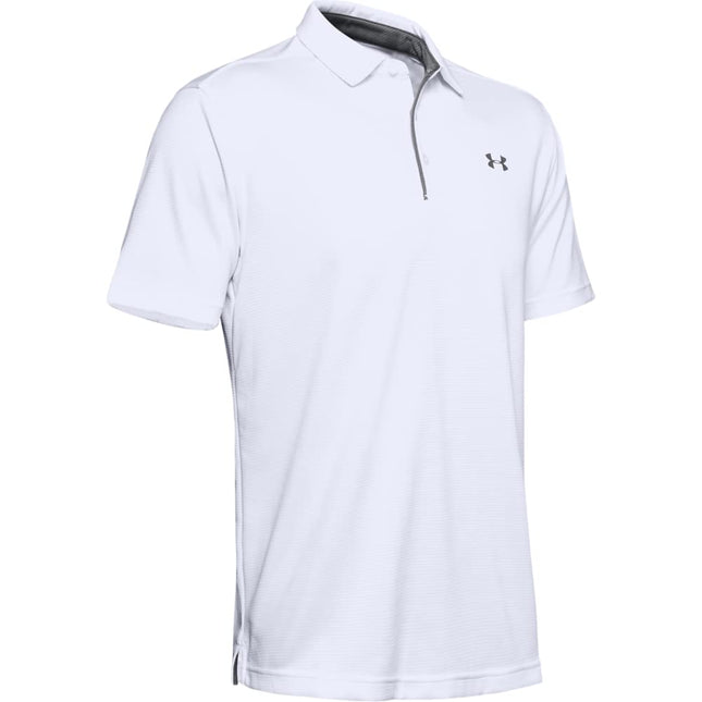 Under Armour Tech Men's Polo Shirt,White/Graphite,Large