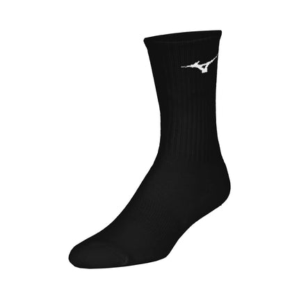 Mizuno Women's Vital Crew Sock 3-Pack, Black, S