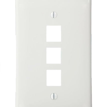Leviton QuickPort Midsize Wallplate, Single Gang, 