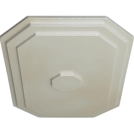 Ekena Millwork CM25FEFBS Felix Ceiling Medallion, 25 1/4"W x 17 1/4"H x 1 3/4"P, Hand-Painted Flash Blue