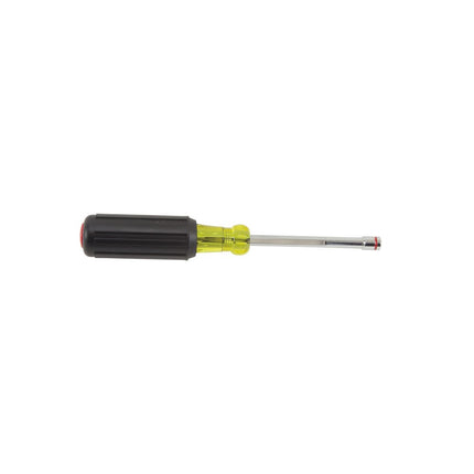 Klein Tools 635-1/4 1/4-Inch Heavy Duty Nut Driver with Magnetic Tip, 4-Inch Hollow Shaft, Cushion Grip Handle