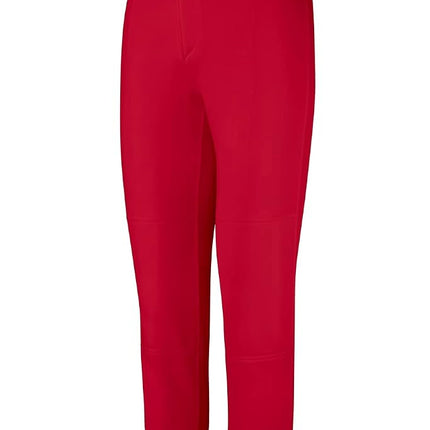 Pantalon de softball ceinturé Mizuno pour filles (junior), rouge, grande taille