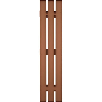 12"W x 59"H Lifetime Vinyl, Standard Three Board Spaced, Board-n-Batten Shutters, w/Installation Shutter-Lok's & Matching Screws (Per Pair), Treated Cedar