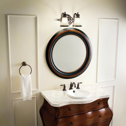 Moen YB9886ORB Toallero de aro Waterhill, bronce frotado con aceite