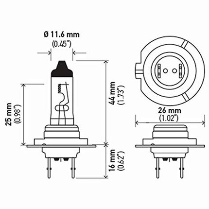 HELLA H7 24V LL Long Life Bulb, 70W