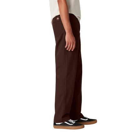 Dickies Men's Slim Fit Skateboarding Pants � Stretch Performance Pants with Reinforced Knees for Durability, Chocolate Brown, 29W x 30L