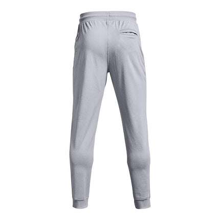 Under Armour Men's Tricot Joggers, Mod Gray Full Heather (011)/Black, Large