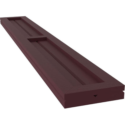 Ekena Millwork ARW101BF207X33WRH Americraft Exterior Real Wood Two Equal Panel Framed Board-n-Batten Shutters (Per Pair), 7"W x 33"H, Wine Red