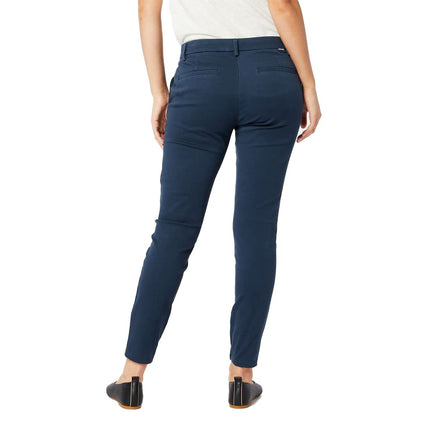 Dockers para mujer: Chino ajustado de tiro medio Weekend, azul marino ceniza, 30
