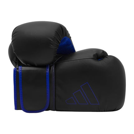 adidas Boxing Gloves - Hybrid 80 - for Boxing, Kickboxing, MMA, Bag, Training & Fitness - Boxing Gloves for Men & Women - Weight (6 oz, Black/Blue)
