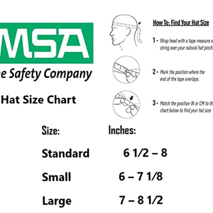 MSA C217374 V-Gard Full-Brim Hard Hat with Fas-Trac III Ratchet Suspension Polyethylene Shell, Superior Impact Protection, Self Adjusting Crown Straps - Standard Size in Black