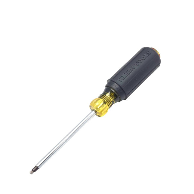 Klein Tools 662 4-Inch No.2 Square-Recess Tip Round-Shank Screwdriver,Red,#2 Tip/4-Inch Shank