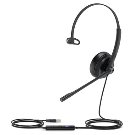 Yealink UH34 Lite Professional USB-A, Plug & Play Monaural Corded Headset with Noise Cancelling Microphone, In-line Controller and Soft Foam Ear Cushions (Optimised for Microsoft Teams) – Black