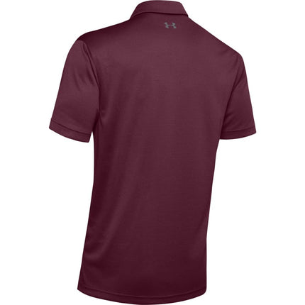 Under Armour Men's Tech Golf Polo Shirt, Maroon (609)/Graphite, L Long