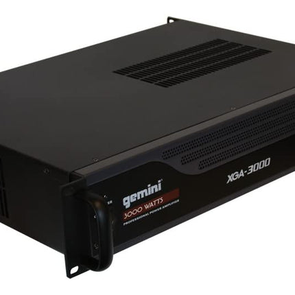 Gemini Sound XGA-3000 Class AB 2X 200W Professional-Grade DJ Amplifier - Multizone Power Amplifiers for Live Sound, Rack Mount Design, Ideal for Karaoke & Mobile Rigs