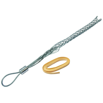 Klein Tools Double Weave Split Mesh Wire Pulling Grips, Offset Flexible Eye for Cable Diameter 1.25-Inch to 1.49-Inch, 16-Inch KSSK125-1
