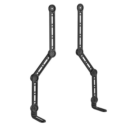 Monoprice Soundbar TV Mounting Brackets, Adjustable Arms for max 90‑in TV with L‑Shaped Brackets, Fits Most Soundbars Up to 33lbs., Easy Installation