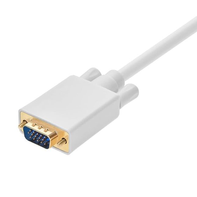 Monoprice 6ft 28AWG DisplayPort to VGA Cable - White