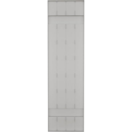 Ekena Millwork LJ4C14X02600WH Lifetime Vinyl, Custom Four Board Joined, Board-N-Batten Shutters with Shutter-Loks (Per Pair), 14" W X 26" H, White
