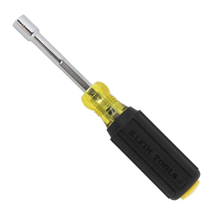 Klein Tools 65412MAGM Metric Magnetic Color-Coded Nut Driver, Hollow-Shaft, Heavy-Duty 12 mm Hex, Pass-Through Design, 6-Point Socket, and Cushion-Grip Handle