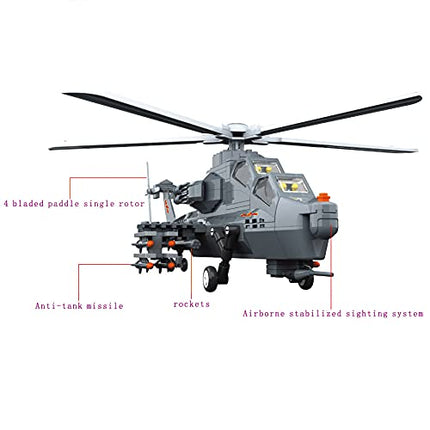 Attack Helicopter Air Force Building Block Set (283 Pieces) Compatible with Leading Brand Building Blocks