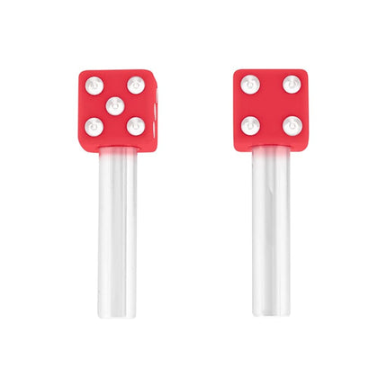 United Pacific 70040 High Impact Plastic Construction Dice Door Lock Knobs for Classic & Vintage Cars/Trucks, 10-32 Thread - Red/White (Pack of 2)
