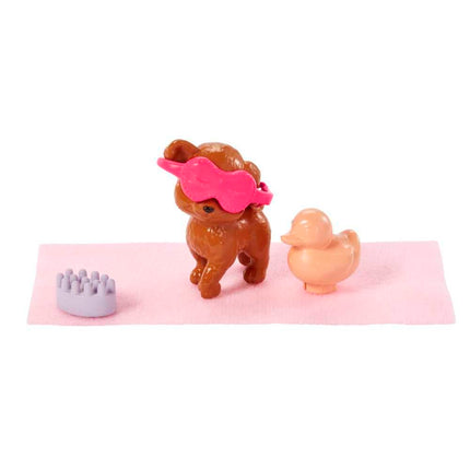 Barbie Doll, Kids Toys, Blonde Doll with Pet Puppy, Barbie Sets, Spa Day, Lemon Print Bathrobe, Headband and Eye Mask, Self-Care Series, HKT90