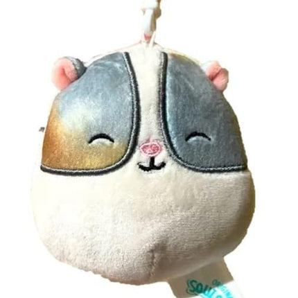 Squishmallow Official Kellytoy 3.5 Inch Clip On Bag Keychain Backpack Clips Squishy Soft Plush Toy Animal (Pax Hamster)