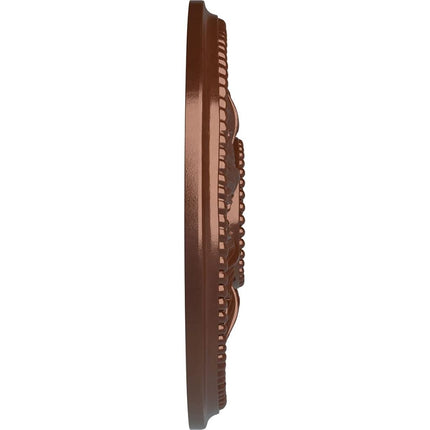 18 1/8"OD x 3 1/2"ID x 2 3/4"P Edinburgh Ceiling Medallion (Fits Canopies up to 5 1/8"), Hand-Painted Copper Penny