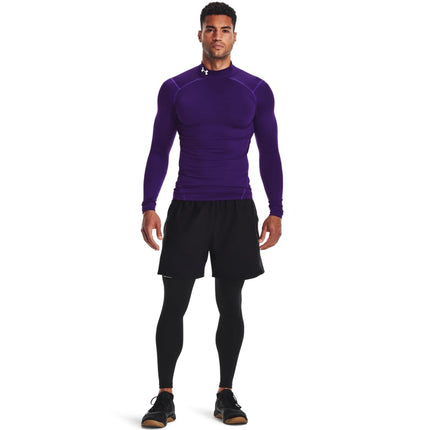 Under Armour Mens ColdGear Armour Compression Mock, Purple (500)/White, XX-Large