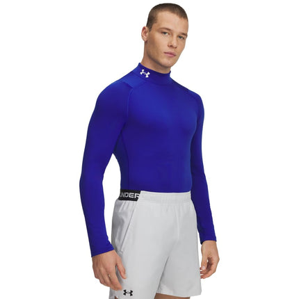 Under Armour Men's ColdGear Fitted Mock, (400) Royal / / White, Large