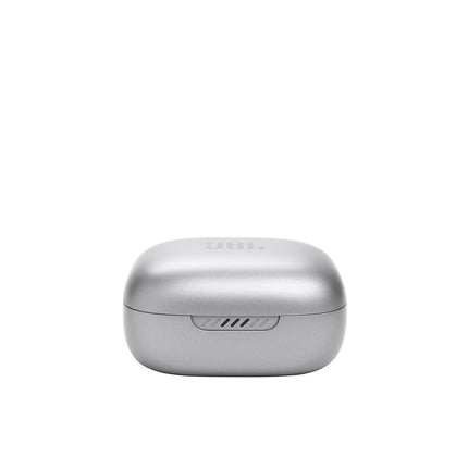 JBL Live Free 2: 35 Hours of Playtime, True Adaptive Noise Cancelling, Smart Ambient, and beamforming mics (Silver), Small