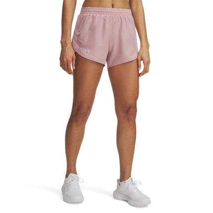 Under Armour Women's Fly by Shorts, (673) Tourmaline Pink / Tourmaline Pink / Reflective, 3XL