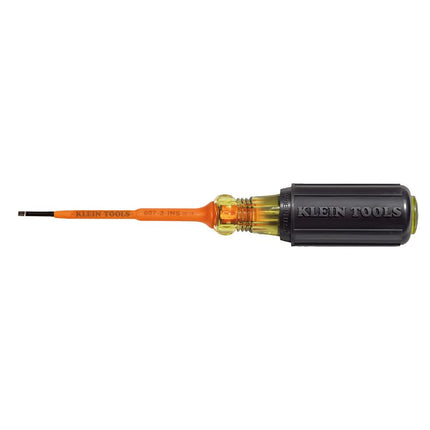 Klein Tools 607-3-INS Insulated Screwdriver, 3/32-Inch Cabinet Tip with 3-Inch Shank, Made in USA