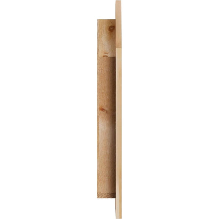 Ekena Millwork GVWOT12X2201SFUWR Smooth Western Red Cedar Vent, 12"W x 22"H (17"W x 27"H Frame Size), Unfinished
