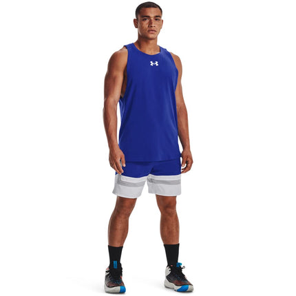 Under Armour Mens Baseline Tank Top Royal Blue/White XS