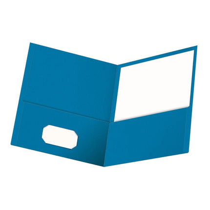 Oxford Twin Pocket Folders, Letter Size, Light Blu