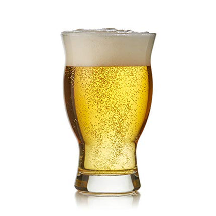 Libbey Craft Brews Nucleated Pint Beer Glasses, 16.75-Ounce, Set of 4