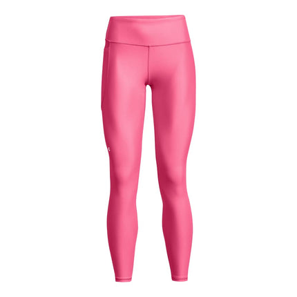 Under Armour Women's HeatGear High No-Slip Waistband Pocketed Leggings, (640) Pink Punk/White, XXL