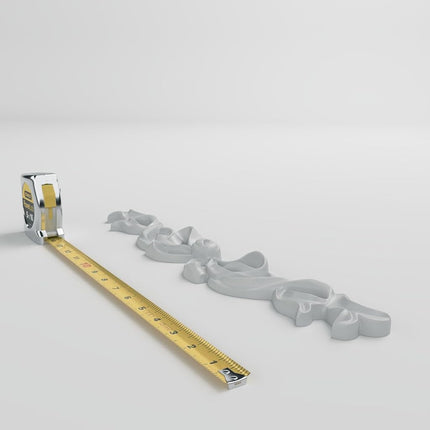 Ekena ONL17X03X01VE 17 1/8" W x 3" H x 7/8" P Versailles Large Ribbon with Bow Center Onlay, Primed