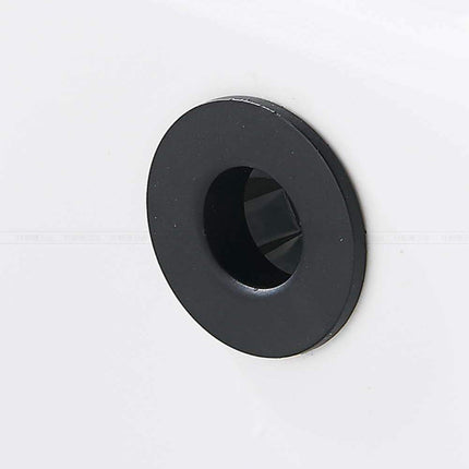 Sink Basin Trim Overflow Cover Brass Insert in Hole Round Caps Matte Black 2 PCS