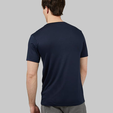 32 Degrees Mens 4 Pack Cool Crewneck T-Shirt | Anti-Odor | Quick Drying | 4-Way Stretch, 2 Black/ 2 Navy, Medium