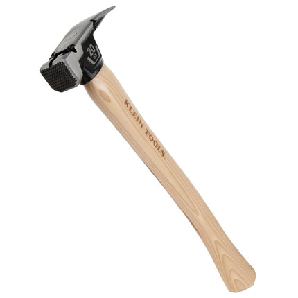 Klein Tools H80920H 20oz Straight Claw Frame Hammer Forged Steel Hickory Handle California Frame Style Magnetic Nail Starter and Extra Large Square Face