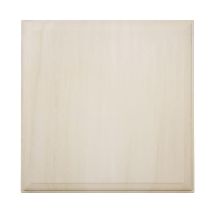 5 1/2"W x 5 1/2"H x 1 1/8"P Americraft Solid Hardwood Stain Grade Standard Smooth Rosette with Decorative Edge, Poplar